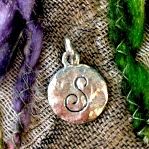 Letter S Monogrammed Charm with Jump-Ring